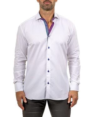Maceoo Eins Marthy Contemporary Fit Cotton Button-Up Shirt - White