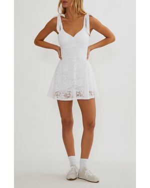 Beach Riot Pixie Lace Romper - White