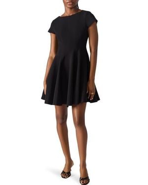 Steve Madden Nili Fit & Flare Minidress - Black
