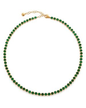 Monica Vinader X Kate Young Tennis Necklace - Green