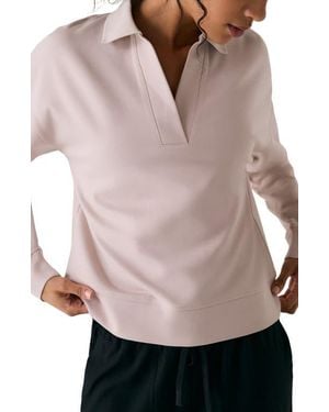 Lolë Mindset Johnny Collar Sweatshirt - Pink