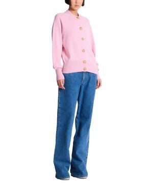 Balmain Buttoned Eco-Cashmere Cardigan - Blue