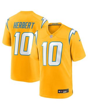 Nike Justin Herbert Los Angeles Chargers Alternate Charger Power Game Player Jersey - Orange