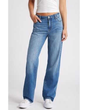 1822 Denim High Waist Baggy Straight Leg Jeans - Blue