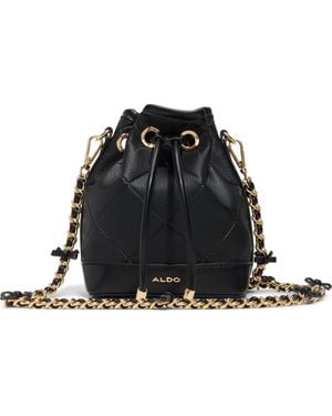 ALDO Elynnaa Faux Leather Bucket Bag - Black