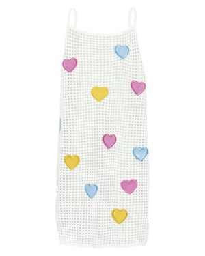 PQ Swim Kids' Olivia Crochet Cover-Up Dress - White