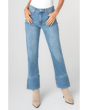 Liverpool Jeans Company Kennedy Straight Leg Slit Cuff Jeans - Blue