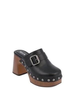 MIA Larina Faux Leather Platform Clog - Black