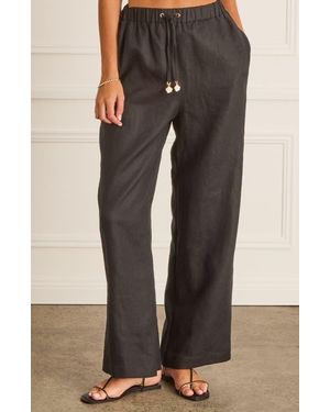 Aqua Blu Australia High Waist Resort Pants - Black