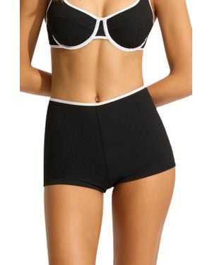 Seafolly Beach Bound Boyleg Swim Shorts - Black