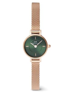 Daniel Wellington Petite Mini Melrose Mesh Watch, 19Mm - Green