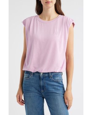 Wit & Wisdom Pleated Cap Sleeve T-Shirt - Red