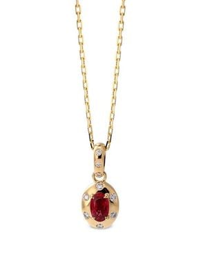 Mark Henry Aurum Petite Oval Pendant Necklace - Metallic