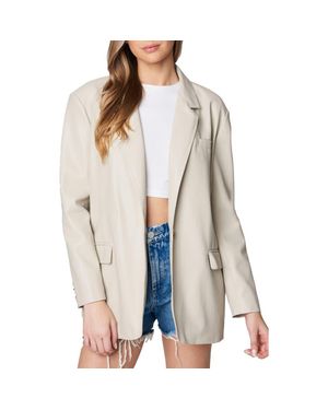 Blank NYC Faux Leather Blazer - Gray