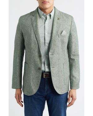 Johnston & Murphy Conley Linen Blend Blazer - Green