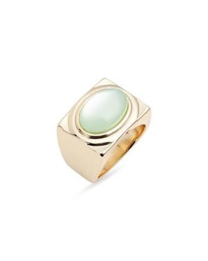 Nordstrom Wide Oval Resin Signet Ring - Metallic