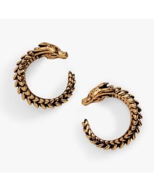 ALEX AND ANI House Of The Dragon Syrax Front To Back Hoop Earrings - Metallic