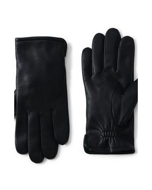 Lands' End Cashmere Lined Ez Touch Leather Glove - Black