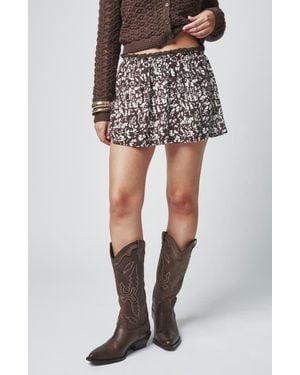 Florence By Mills Floral Miniskirt - Black