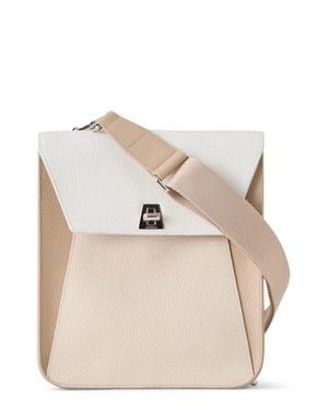 Akris Small Anouk Leather Crossbody Bag - White