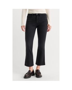 GOOD AMERICAN Good Legs High Waist Crop Mini Boot Jeans - Black