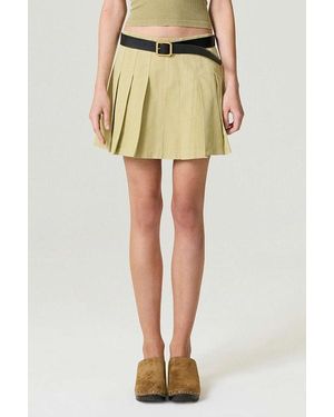 Nocturne Mini Pleated Skirt - Green