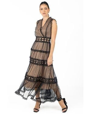 Akalia Serena Lace Maxi Dress - White