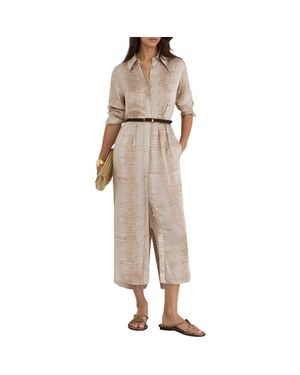 Reiss Sienna Abstract Snakeskin Print Shirtdress - Natural