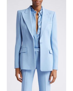 Michael Kors Georgina Double Crepe Sablé Blazer - Blue
