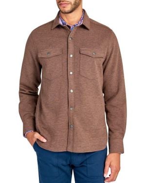 Brooklyn Brigade Slim Fit Denim Printed Shirt Jacket - Blue