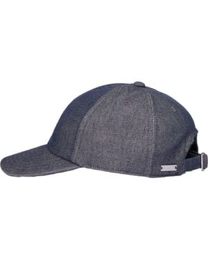 Sandro Denim Cap With Logo - Blue