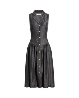 Tahari The Madison Denim Midi Dress - Black