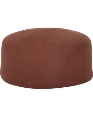 Gigi Burris Millinery Lauren Wool Felt Pillbox Hat - Brown