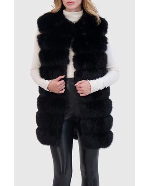 Lyla Grant Fur-Free Fox (Faux Fur) Vest - Black