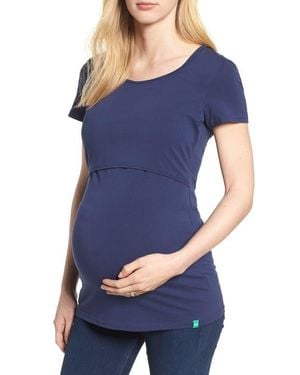 Modern Eternity Maternity Maternity/Nursing Tee - Blue