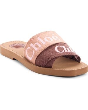 Chloé Woody Slide Sandal - Pink