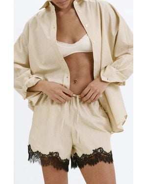 Mango Striped Poplin Shirt - Natural