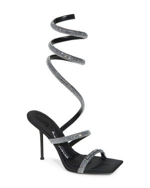 Alexander Wang Julie Hotfix Coil Sandal - Black