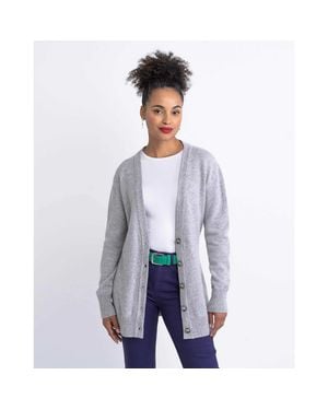 Kettlewell Boyfriend V-Neck Cardigan - White