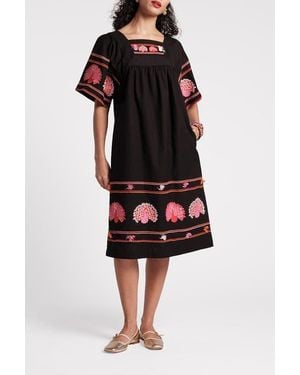 Frances Valentine Picnic Peacock Dress - Black