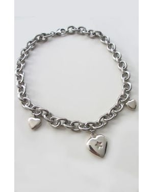 RIMOR JEWELRY Star Multi Heart Chain Choker - Metallic