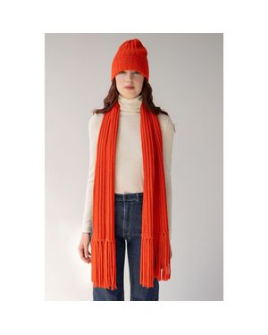 SSKEIN Fringe Scarf - Red