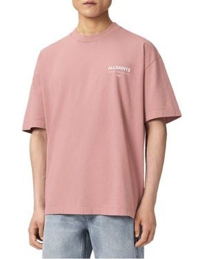 AllSaints Backstage Graphic T-Shirt - Pink