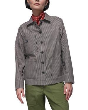 WILDFANG The Essential Railroad Stripe Utility Jacket - Gray