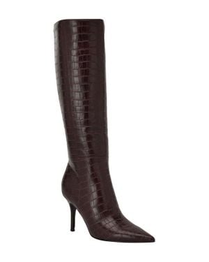 Guess Gressa Knee High Pointed Toe Boot - Brown
