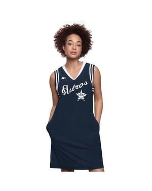Starter Houston Astros Fast Track Sneaker V-Neck Dress - Blue