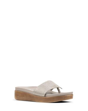 Donald J Pliner Fifi Platform Wedge Flip Flop - Gray