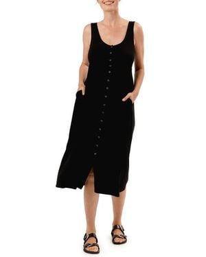 Nom Maternity Super Soft Rib Maternity & Nursing Dress - Black