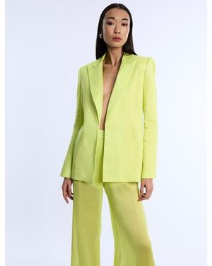 BCBGMAXAZRIA Airy Textured Blazer - Yellow