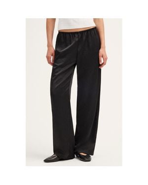 Madewell Devon Satin Pants - Black